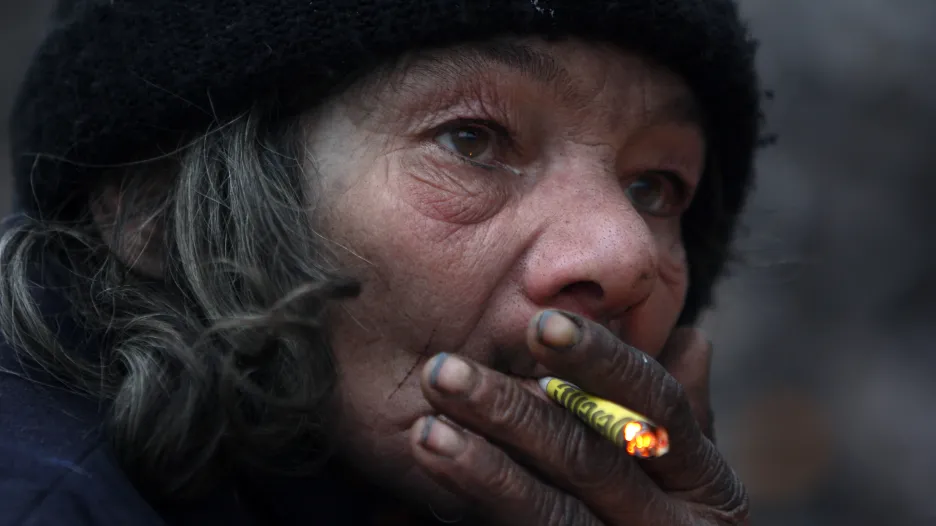 Maďarská žena bez domova