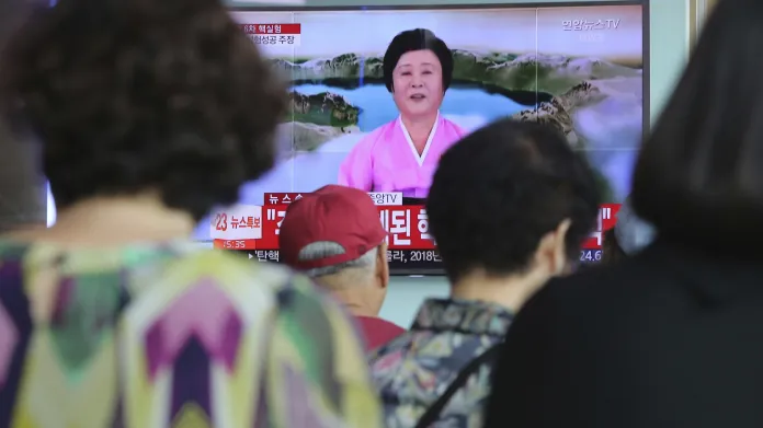 Severokorejská státní televize oznamuje provedení úspěšného testu vodíkové bomby