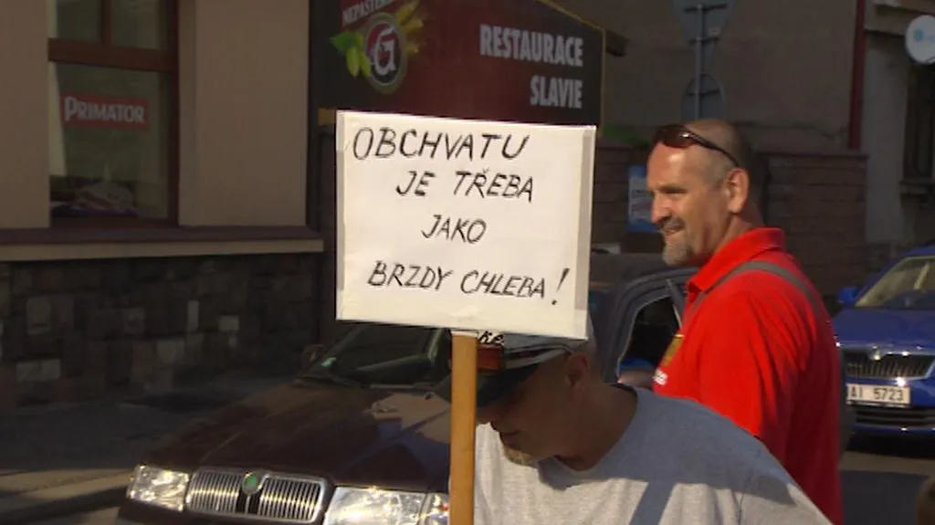 Blokáda dopravy v Náchodě