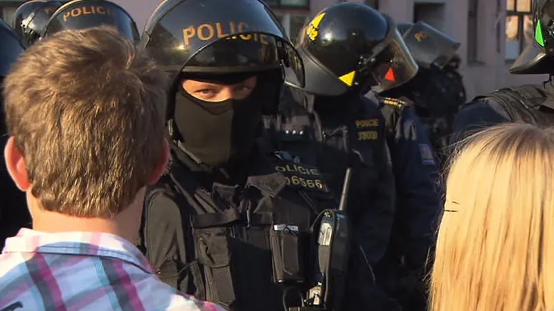 Protestní pochod ve Varnsdorfu