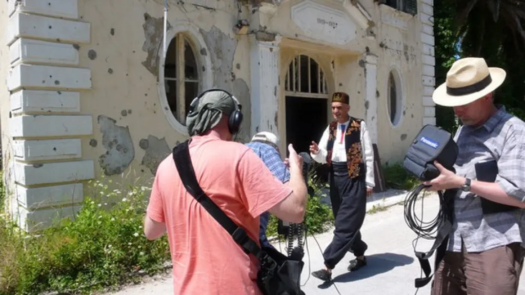 Z natáčení Šumné stopy v Bosně a Hercegovině