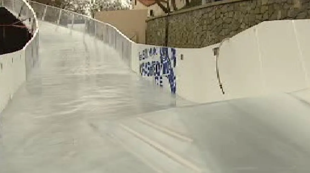 Část trati bruslařského závodu