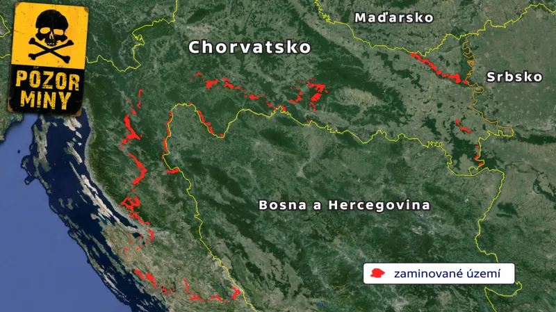 Zaminované uzemí Chorvatska