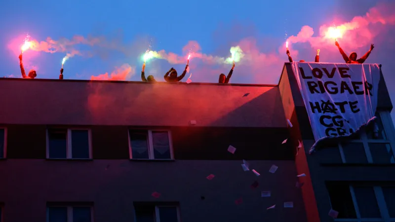 Protest krajní levice v Německu