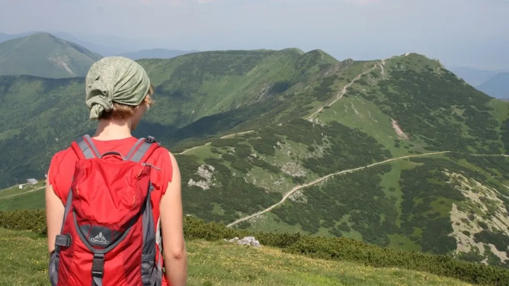 Turistka v Tatrách