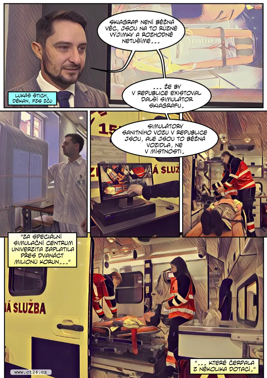Studenti v Plzni mají simulátor sanitky