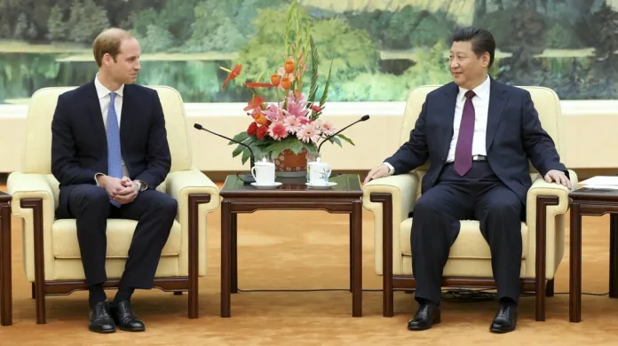Britský princ s čínským prezidentem