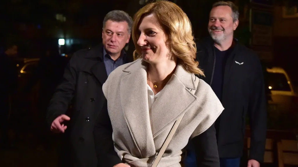 Markéta Vaňková doprovázená Pavlem Blažkem a Robertem Kerndlem