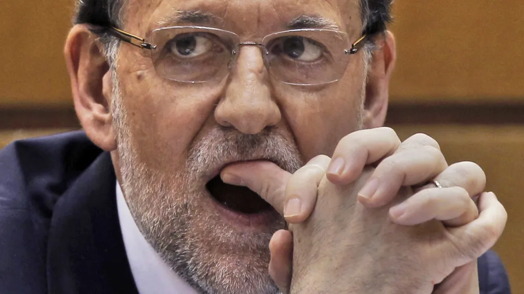 Mariano Rajoy na zasedání parlamentu