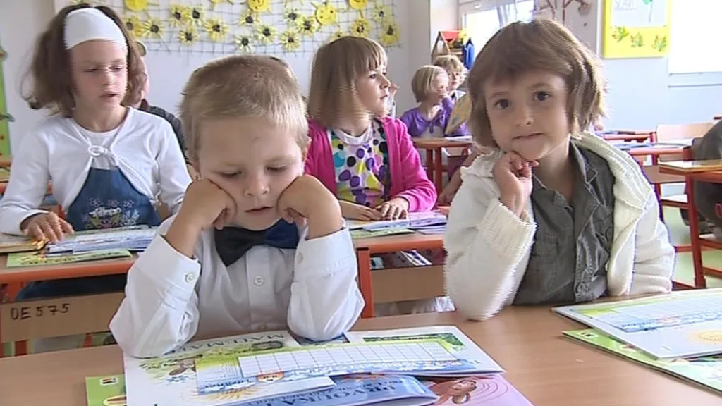 Prvňáčci v nové žebětínské škole