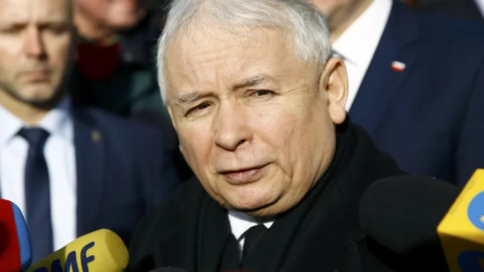 Jaroslaw Kaczyński po jednání s Davidem Cameronem