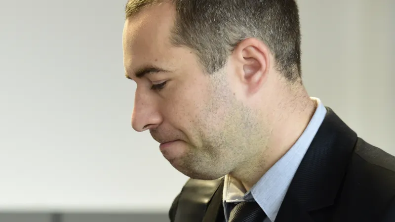 Tomáš Pantlík u krajského soudu 15. října 2019