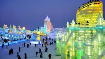Ledový festival v čínském Harbinu