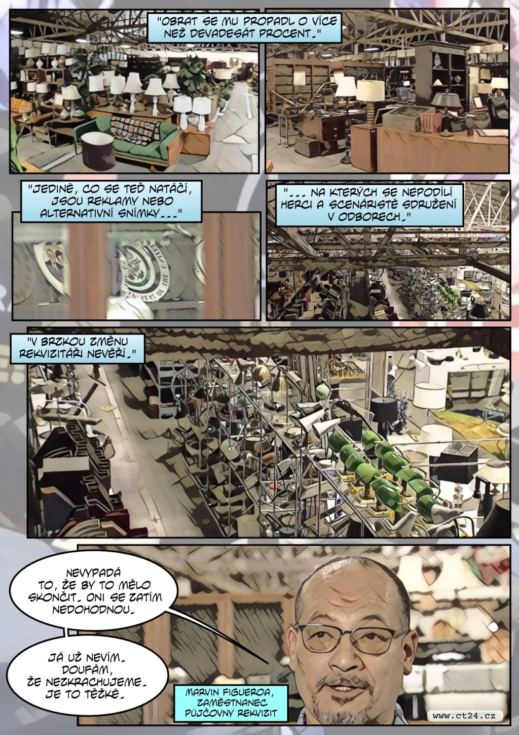 Hollywoodská stávka ohrožuje byznys s rekvizitami