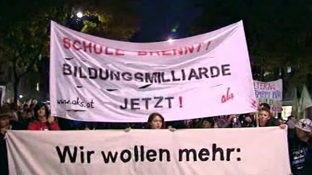 Protesty rakouských studentů