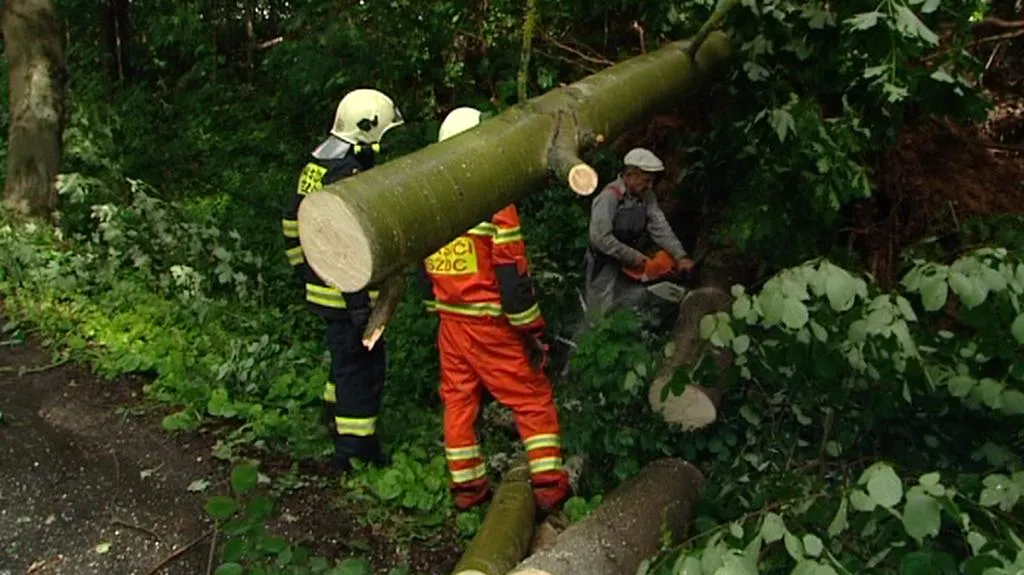Následky bouřky na Chebsku