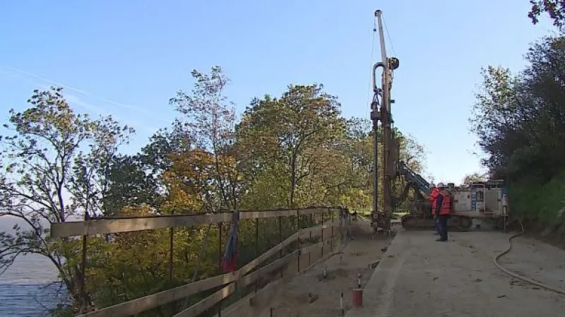 V Dolních Věstonicích zpevňují svah