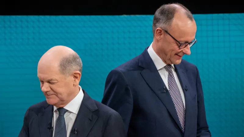 Olaf Scholz a Friedrich Merz