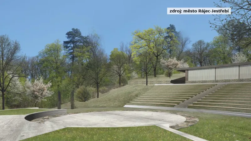 Vizualizace amfiteátru v Rájci-Jestřebí