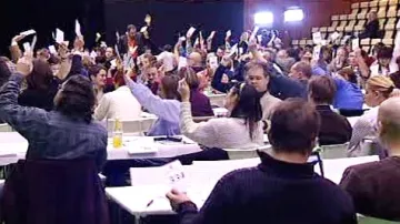 Hlasování delegátů na kongresu Strany zelených