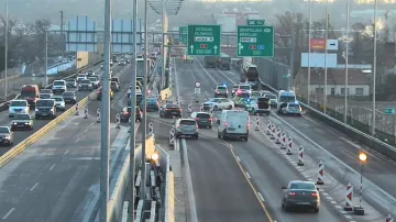 Situace na křížení D1 a D2 v Brně