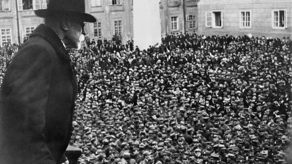 Legionáři vzdávají hold prezidentu Tomáši Garrigue Masarykovi