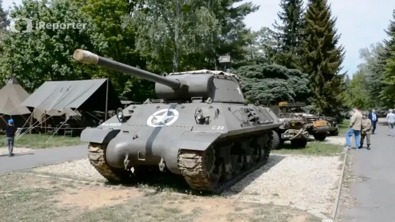 iReportér Josef Levý: Slavnosti svobody v Plzni - kemp za Plazou, tábor 16. obrněné divize US Army