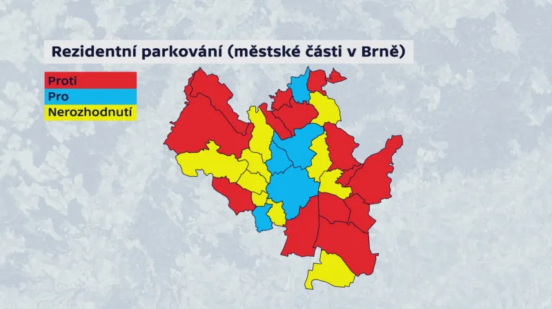 Infografika: Městské části mají k rezidentnímu parkování rozdílné postoje