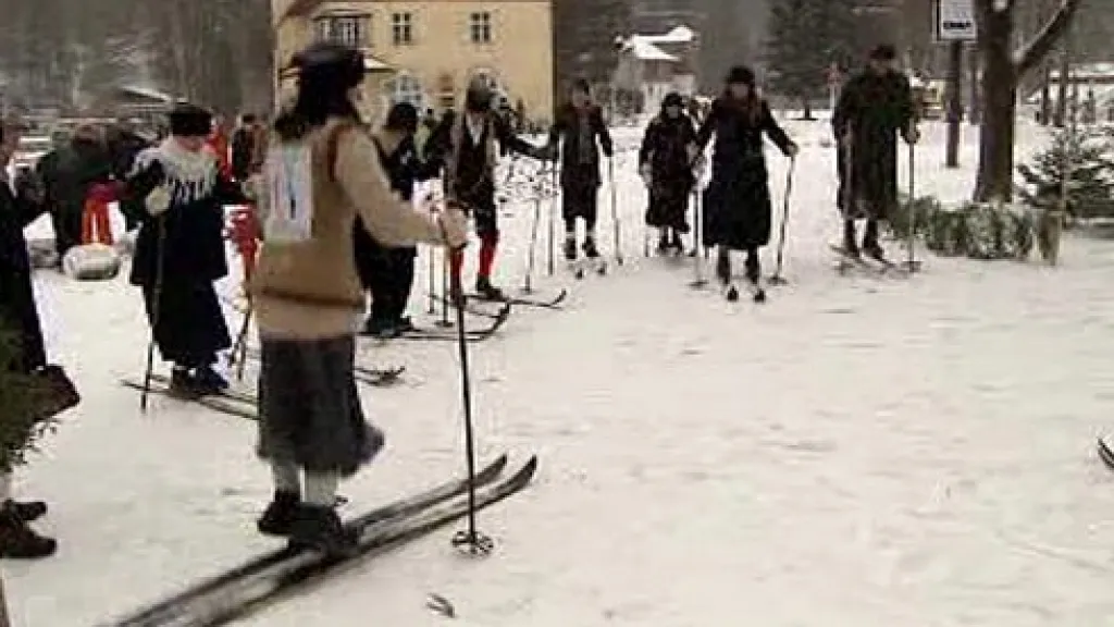 Lyžníci ve Špindlerově Mlýně