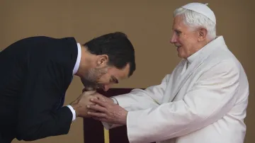 Španělský princ Filip s papežem Benediktem XVI.