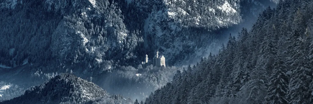 Kostel Neuschwanstein v Bavorsku