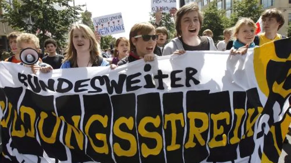 Demonstrace německých studentů
