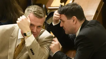 Filip Turek (za Motoristy) a Petr Macinka (Motoristé)