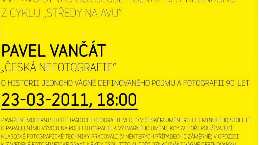 Středy na AVU / Pavel Vančát