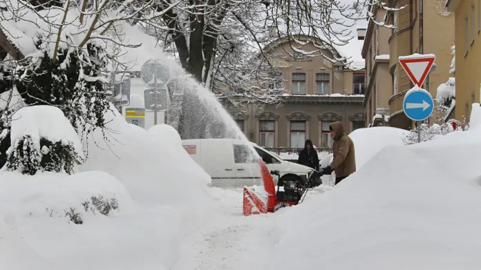 Sněhová kalamita v Jablonci na Nisou