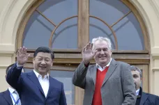 Zeman se Si Ťin-pchingem zasadili v Lánech pamětní strom, odpůrci v Praze věšeli tibetské prapory