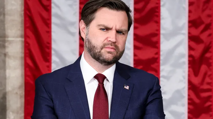 Viceprezident JD Vance během projevu Donalda Trumpa v Kongresu