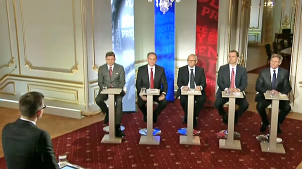 Debata pětice favoritů slovenských prezidentských voleb