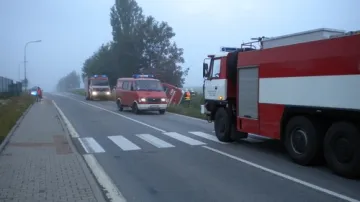 U Sebranic na Blanensku havarovali polští hasiči