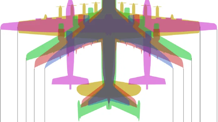 Srovnání Stratolaunche s ostatními letadly