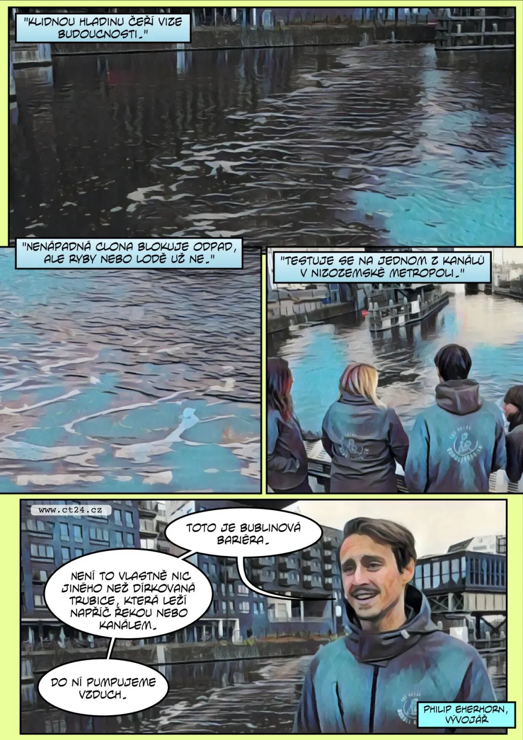 Lék na plastové odpady ve vodě? Vědci testují bariéru z bublin