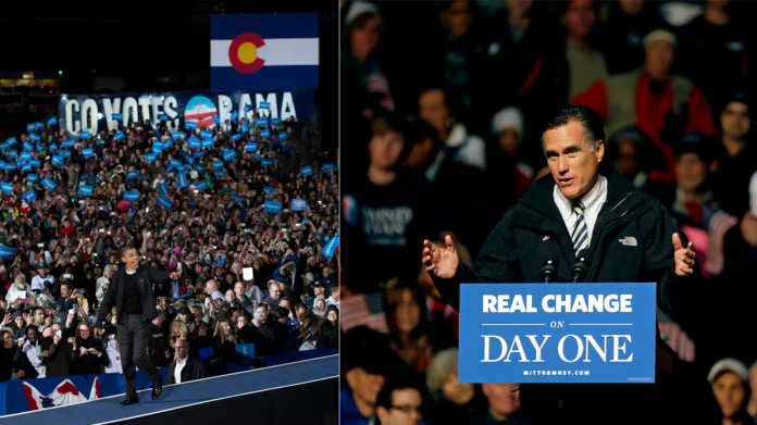 Obama v Coloradu, Romney ve Virginii