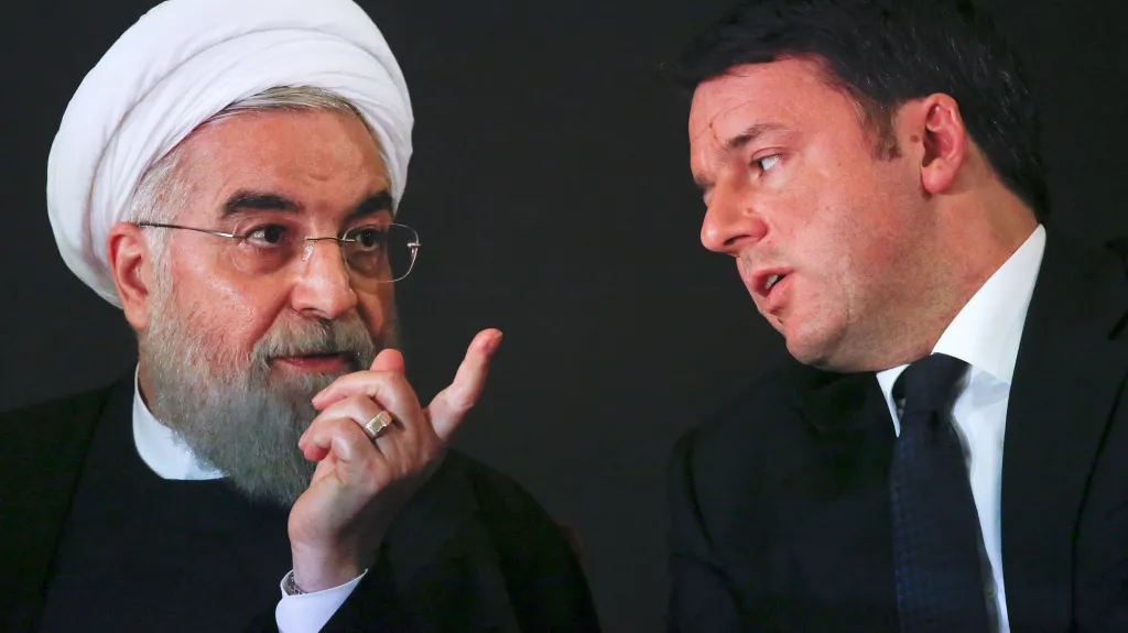 Hasan Rouhání a Matteo Renzi
