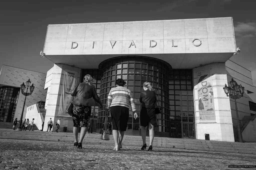 Snímek ze série V první linii nominované v kategorii umění, Matej Kalina (News and Media Holding). Slovenské Divadlo Andreje Bagara v Nitře po první vlně pandemie odehrálo představení pro personál z první linie, který se staral o lidi zasažené nákazou. Zdravotnický personál, lékaři i záchranné složky Nitranského kraje přijali pozvání do divadla jako poděkování za svou obětavost