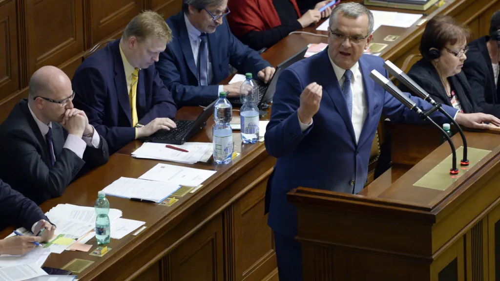Miroslav Kalousek (TOP 09) ve sněmovně