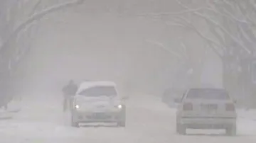 Sněhová bouře v Číně