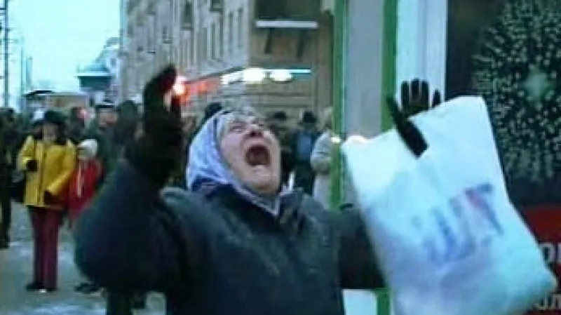 Běloruská demonstrantka