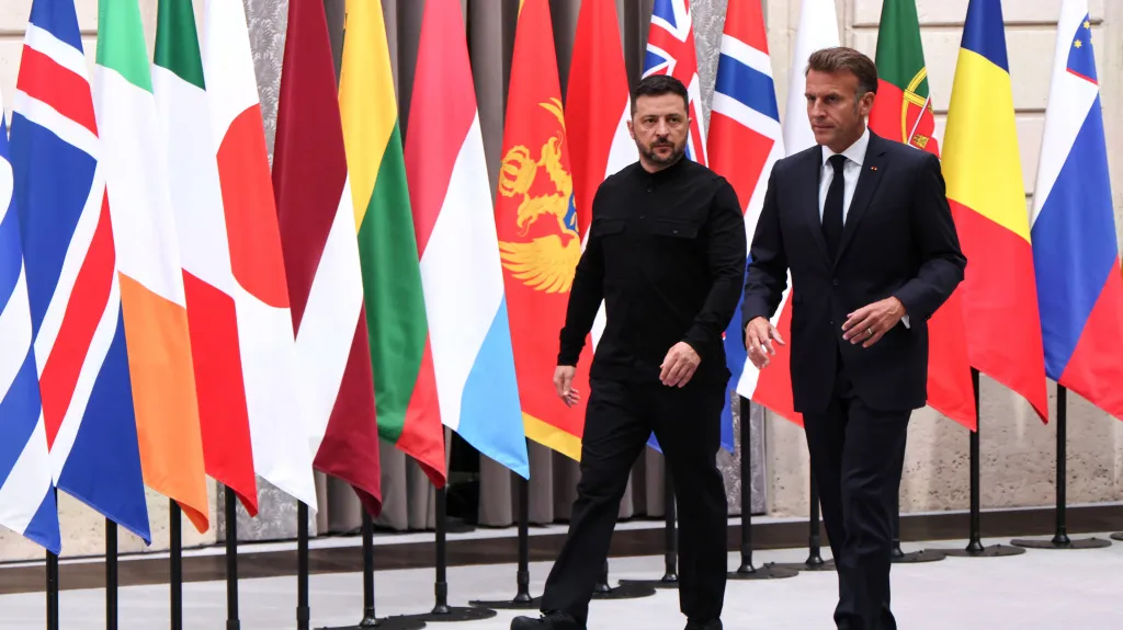 Emmanuel Macron a Volodymyr Zelenskyj