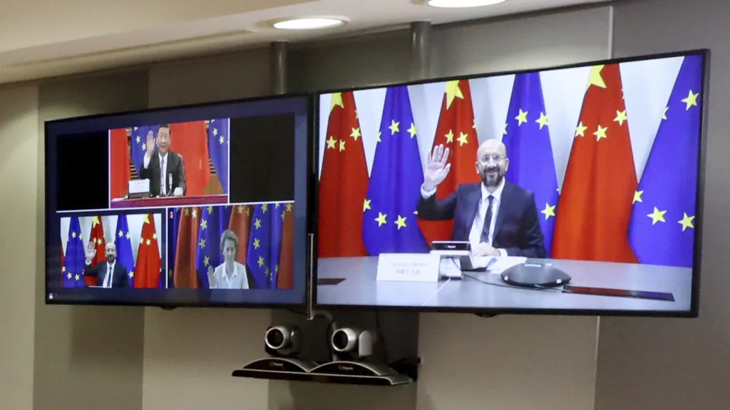 Videokonference EU a Číny