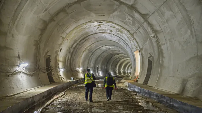 Tramvajový tunel, který je součástí stavby velkého městského okruhu v Žabovřeské ulici v Brně